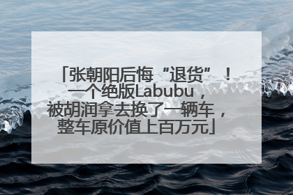 张朝阳后悔“退货”！一个绝版Labubu，被胡润拿去换了一辆车，整车原价值上百万元