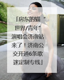 房东的猫“世界/青年”演唱会济南站来了！济南公交开通6条歌迷定制专线