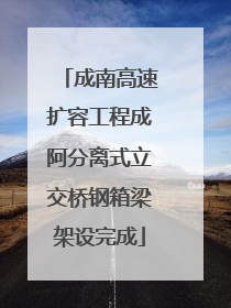 成南高速扩容工程成阿分离式立交桥钢箱梁架设完成