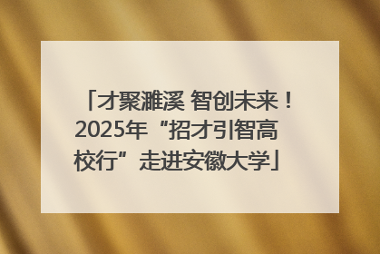 才聚濉溪 智创未来！2025年“招才引智高校行”走进安徽大学