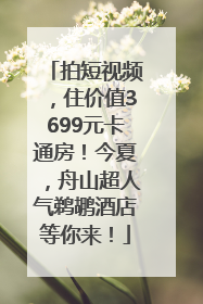 拍短视频，住价值3699元卡通房！今夏，舟山超人气鹈鹕酒店等你来！