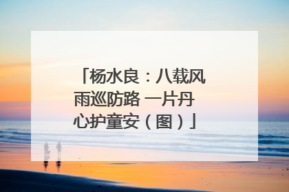 杨水良：八载风雨巡防路 一片丹心护童安（图）