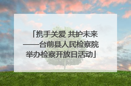 携手关爱 共护未来——台前县人民检察院举办检察开放日活动