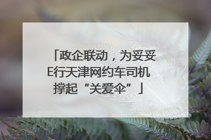 政企联动，为妥妥E行天津网约车司机撑起“关爱伞”