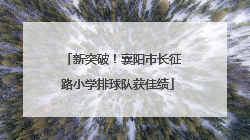 新突破！襄阳市长征路小学排球队获佳绩