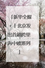 新华全媒＋丨北京发出首趟跨里海中欧班列