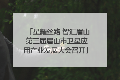 星耀丝路 智汇眉山 第三届眉山市卫星应用产业发展大会召开