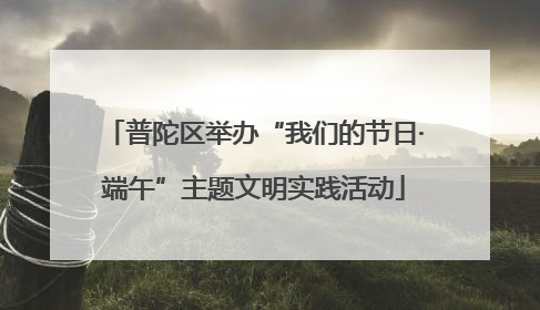 普陀区举办“我们的节日·端午”主题文明实践活动