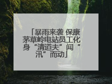 暴雨来袭 保康茅草岭电站员工化身“清道夫”闻“汛”而动