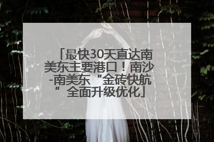 最快30天直达南美东主要港口！南沙-南美东“金砖快航”全面升级优化