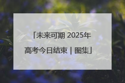 未来可期 2025年高考今日结束｜图集