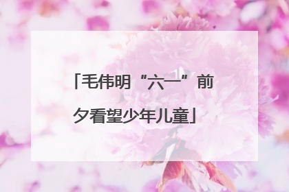 毛伟明“六一”前夕看望少年儿童