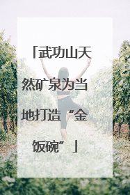 武功山天然矿泉为当地打造“金饭碗”