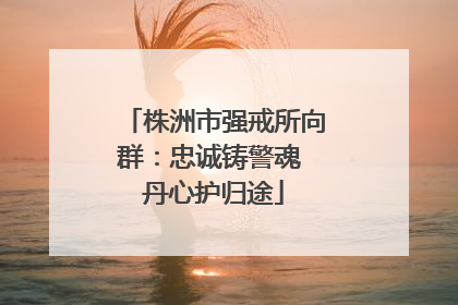 株洲市强戒所向群：忠诚铸警魂 丹心护归途