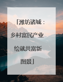 潍坊诸城：乡村富民产业 绘就共富新图景