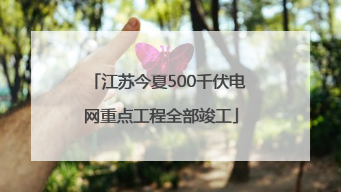 江苏今夏500千伏电网重点工程全部竣工
