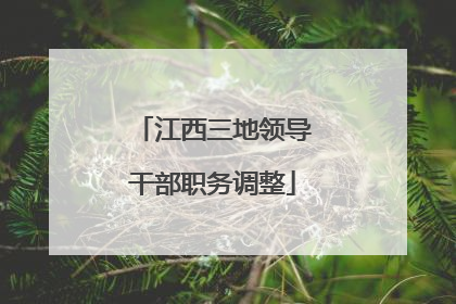 江西三地领导干部职务调整