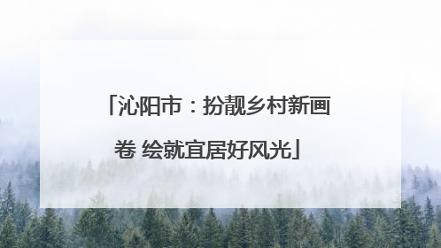 沁阳市：扮靓乡村新画卷 绘就宜居好风光