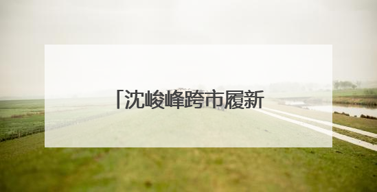 沈峻峰跨市履新徐州市代理市长