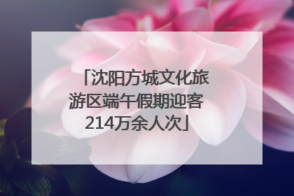 沈阳方城文化旅游区端午假期迎客214万余人次