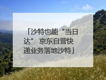 沙特也能“当日达” 京东自营快递业务落地沙特