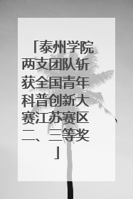 泰州学院两支团队斩获全国青年科普创新大赛江苏赛区二、三等奖