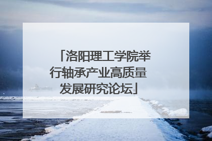 洛阳理工学院举行轴承产业高质量发展研究论坛