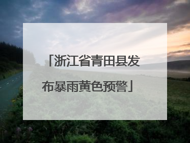浙江省青田县发布暴雨黄色预警
