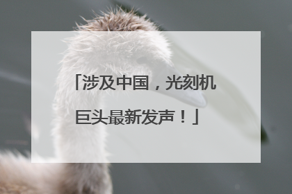 涉及中国，光刻机巨头最新发声！