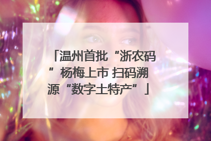 温州首批“浙农码”杨梅上市 扫码溯源“数字土特产”