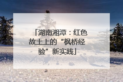 湖南湘潭：红色故土上的“枫桥经验”新实践