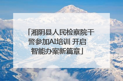 湘阴县人民检察院干警参加AI培训 开启智能办案新篇章