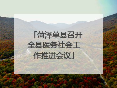 菏泽单县召开全县医务社会工作推进会议
