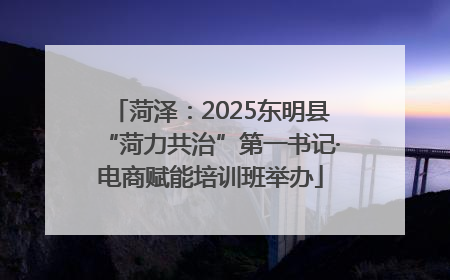 菏泽：2025东明县“菏力共治”第一书记·电商赋能培训班举办