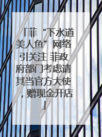 菲“下水道美人鱼”网络引关注 菲政府部门考虑请其当官方大使，赠现金开店