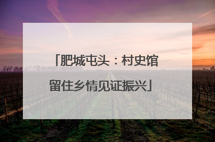 肥城屯头：村史馆留住乡情见证振兴