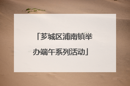 芗城区浦南镇举办端午系列活动