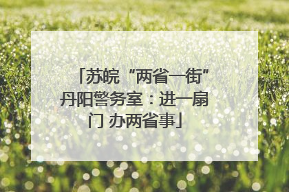 苏皖“两省一街”丹阳警务室：进一扇门 办两省事