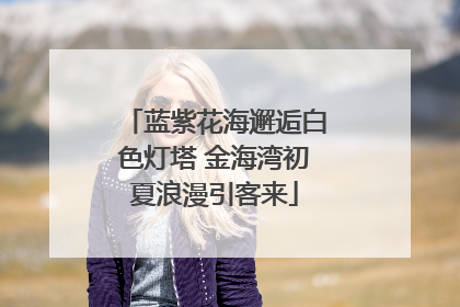 蓝紫花海邂逅白色灯塔 金海湾初夏浪漫引客来