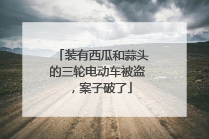 装有西瓜和蒜头的三轮电动车被盗，案子破了