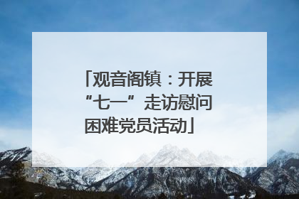 观音阁镇：开展“七一”走访慰问困难党员活动