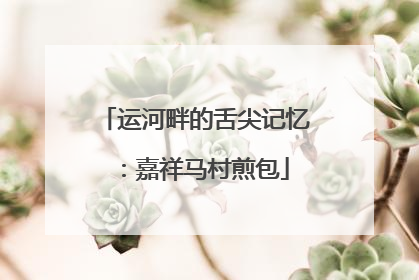 运河畔的舌尖记忆：嘉祥马村煎包