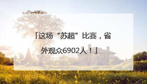 这场“苏超”比赛，省外观众6902人！