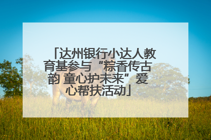 达州银行小达人教育基参与“粽香传古韵 童心护未来”爱心帮扶活动