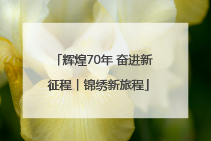 辉煌70年 奋进新征程丨锦绣新旅程