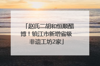 赵氏二胡和恒顺醋博！镇江市新增省级非遗工坊2家