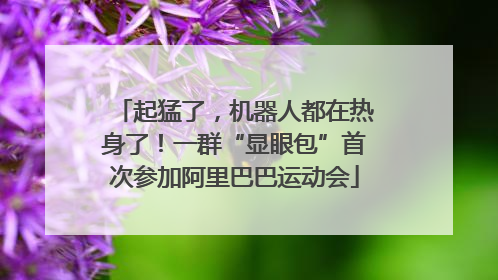 起猛了，机器人都在热身了！一群“显眼包”首次参加阿里巴巴运动会