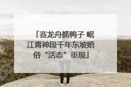 赛龙舟抓鸭子 岷江青神段千年东坡婚俗“活态”重现