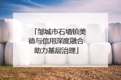 邹城市石墙镇美德与信用深度融合助力基层治理