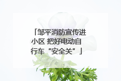 邹平消防宣传进小区 把好电动自行车“安全关”